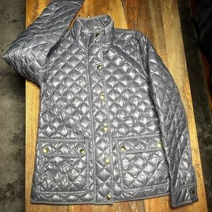 J CREW GRAY DOWNTOWN FIELD PUFFER IN SMALL